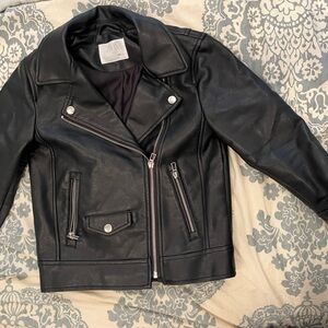 Zara kids faux leather jacket